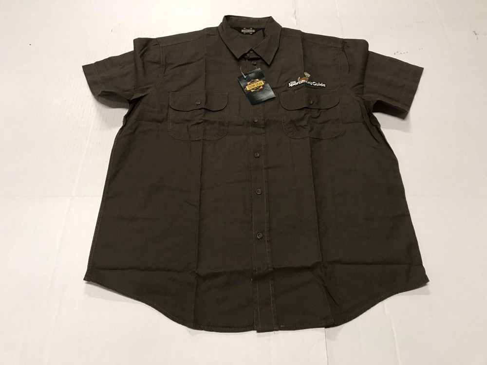 NWT Guide Gear Short Sleeve Button-Down Shirt – Brown – Men’s Size Large
