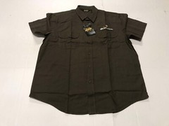 NWT Guide Gear Short Sleeve Button-Down Shirt – Brown – Men’s Size Large