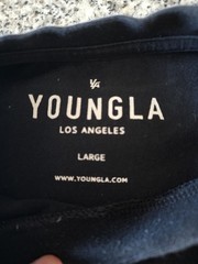 YoungLA 2836 Script Essential Tee Black Size Large
