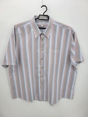 Enro Shirt Mens 3X Colorful Stripe Short Sleeve Button Up Business Office Preppy