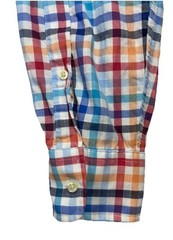 Peter Millar Long Sleeve Button Down Plaid Chambly Sport Shirt Seaport Blue L