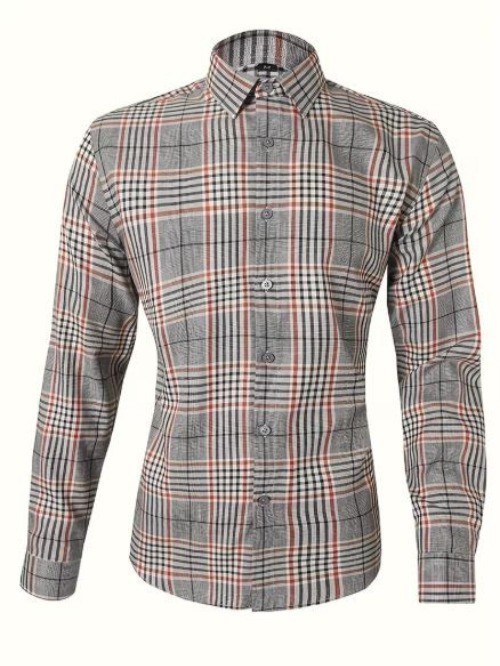 Con.Struct Plaid Button-Down Shirt Size XXXL Burgundy Checkered Pattern Was $79.