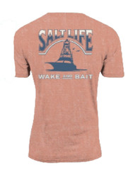 NEW Salt Life TriBlend S/S Tee Orange Boating L Live Salty Saltlife NWT