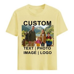 Heat Transfer Custom Tee Personalized Text Photo Logo Unisex Design
