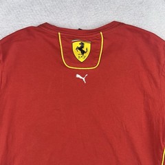 PUMA Scuderia Ferrari Team Logo Crew Neck Short Sleeve T-Shirt Mens Size LG Red