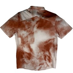 Parmi Lifewear Coast SS Shirt Mens Small Camp Tie Dye Rust Button Down P0211-03