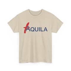 Aquila Italian Airline Red Blue Modern Logo Aviation History T-shirt