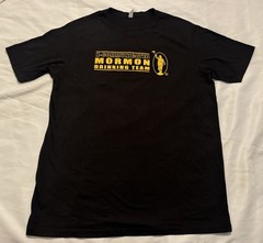 X-Communicated Mormon Drinking Team 2XL Double Sided Graphic Religion LDS