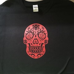 t-shirt Sugar skull day of the dead Calaveras Mexican made to order 5 sizes