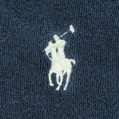 Polo Ralph Lauren Shirt Mens Medium Blue Terry Cloth P Wing Classic Fit Polo
