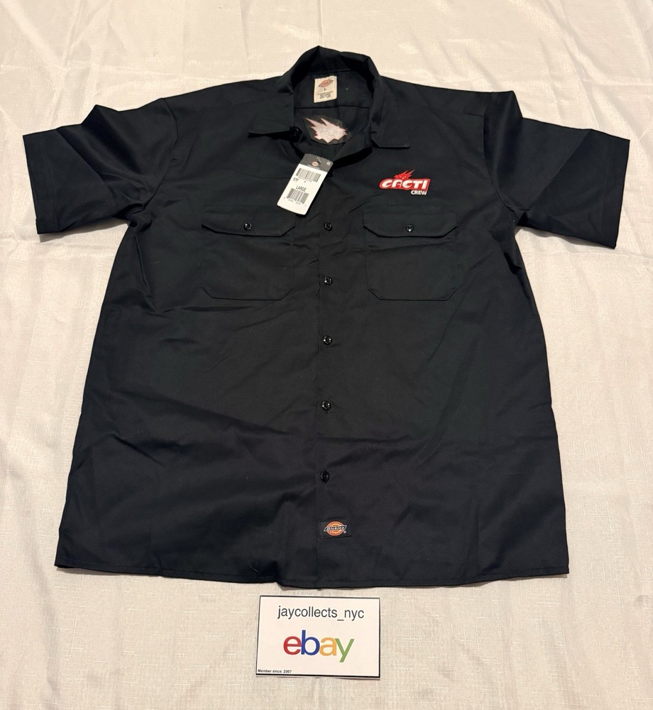 Dickies Cacti Crew Button Down Short Sleeve Size Large NWT