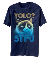 Grumpy Cat Grumpy Cat YOLO STFU Adult Tee T-Shirt