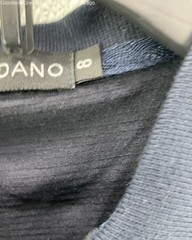 Giordano Men Dark Navy Blue Solid Collared Casual Polo Shirt Size 8