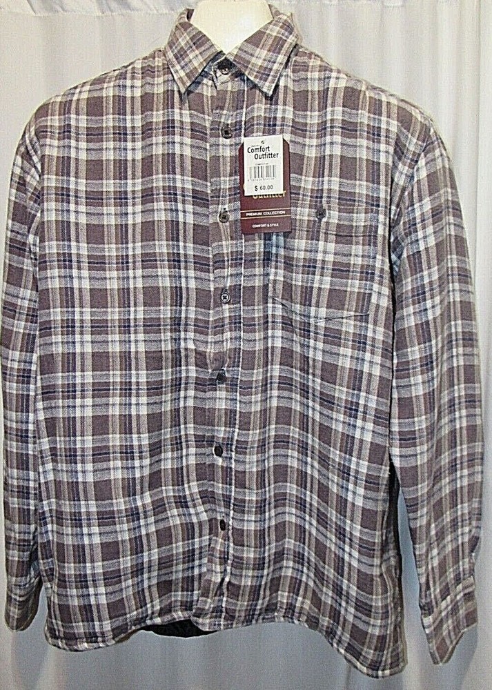 New Comfort Outfitter, Button Down, Lined, Warm Shirt/Jacket, Varied, L