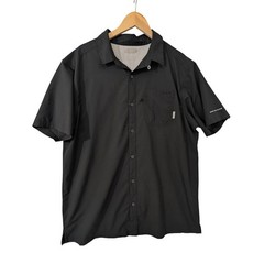 Columbia PFG Slack Tide Camp Shirt Mens XL Black Short Sleeve Performance Vented