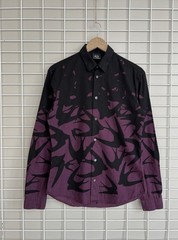 Alexander McQueen Swallow Bard Button Shirt Mens Size IT46 or S Long Sleeve