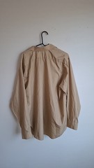 Arrow Poplin Wrinkle Resistant Solid Beige Long Sleeve Dress Shirt 2XL 36/37