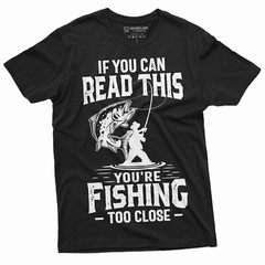 Men’s Fishing Too Close T-Shirt Funny Fishing Shirt Fisherman Gift Fisherman Tee