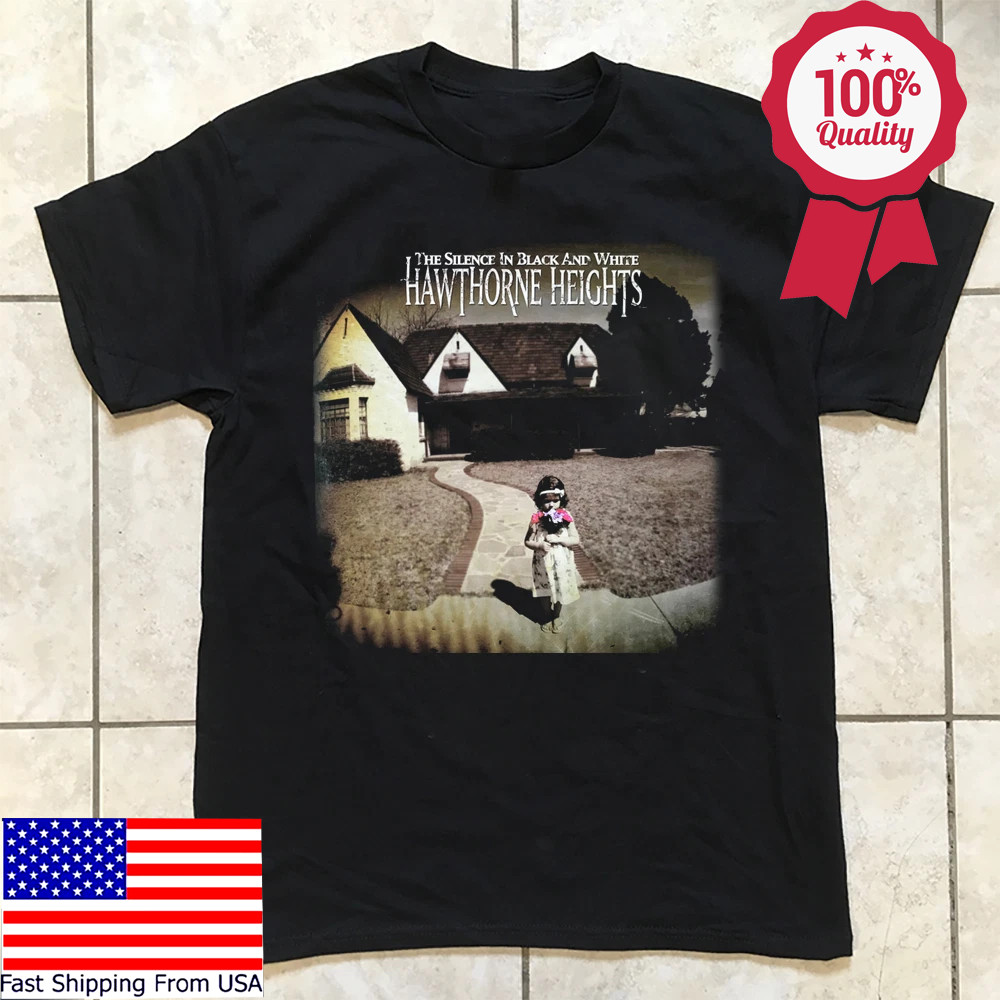 Rare Hawthorne Heights The Silence in Black and White T Shirt All Size TR2812