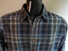UNTUCKIT 100% Cotton LS Plaid Button Down Shirt Gray/Blue/Red/Black SZ L