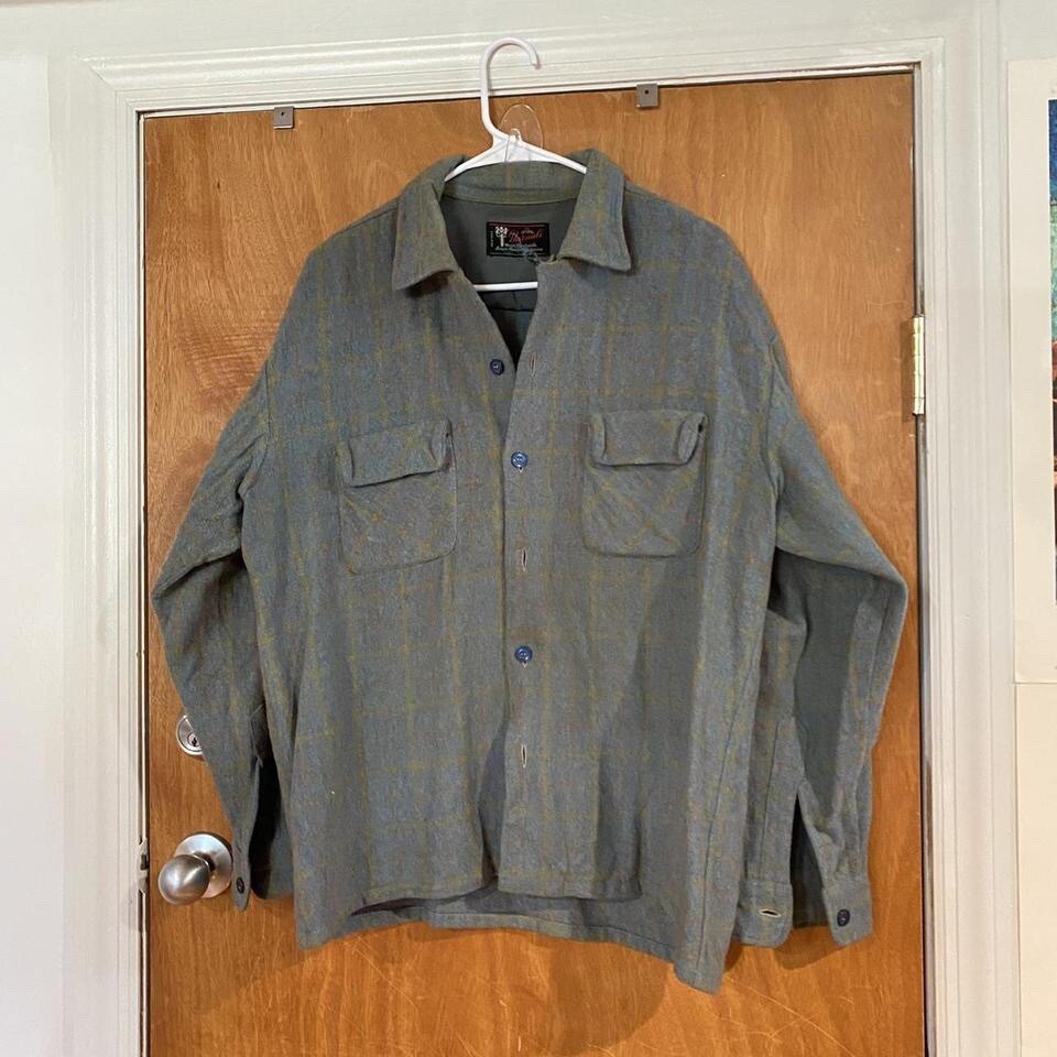 Vintage Narnali Italian Flannel Shirt Medium Unlined Shacket Rare