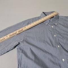 Brooks Brothers Madison M Non-Iron American Supima Shirt Mens Blue gingham check