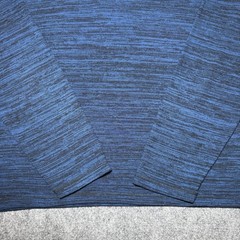 John Varvatos Henley Pullover Long Sleeve Shirt Men XL Blue Striped Viscose