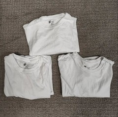 Lot of 3 Men s Hanes ComfortSoft Crew Neck Undershirt 100% Cotton – Large – EUC