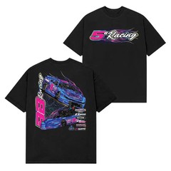 5B Racing Performance Shirt Neon Style Race Car Graphic Design, Motorsport Str