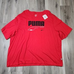 Puma T-shirt Men’s 4XLT Red Essential Short Sleeve New