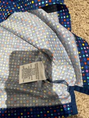Bugatchi Polo Shirt Fall 2021 Collection Blue with Multi Color Dot Pattern