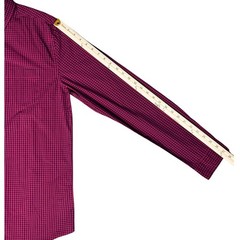 NEW Rye by Hawker Rye Button Down Gingham Shirt Mens Large Tall Burgundy Preppy