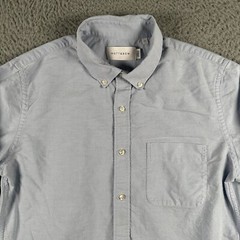 Mott & Bow Chambray Button Up Long Sleeve Shirt Men’s Large Blue Cotton