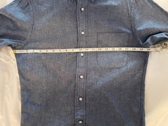 Gitman Vintage blue chambray button down long sleeve shirt S