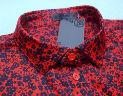 G/FORE Performance Fabric Poppy Pattern Tailored Fit Polo Shirt NWT XL $120