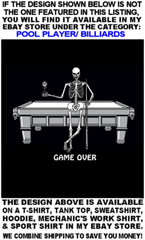 I’m Smiling, That Alone Should Scare You – Skeleton Girl Pool Player T-shirt