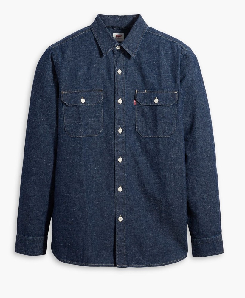 AUTHENTIC LEVI’S JACKSON WORKER HEMP RINSE BUTTON DOWN DENIM SHIRT 195730135