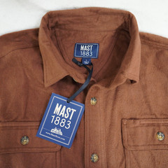 NWT Mast General 1883 Brown Flannel Work Shirt/Jacket • Large • Warm&Comfortable