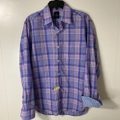 Taylorbyrd Collection Men’s Size M Multicolor Plaid Button Up Flip Cuff Shirt