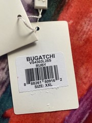 NEW $185 Bugatchi Men XXL Ruby Red Abstract Woven Luxury LS Button Down Shirt