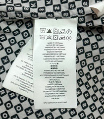 MICHAEL KORS COLLECTION Monogram Button Up Shirt Wrinkle Resistant Slim Black M
