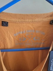 Buffalo David Bitton Men’s Solid Orange Cotton Jersey Henley T-Shirt XL