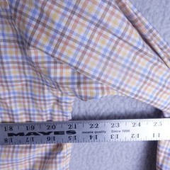 Eton Mens Contemporary Fit Plaid Button Down Shirt Orange Blue 16/41