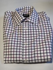 NWT JoS. A. Bank – Mens LS Traveler Dress Shirt – Multicolored – Medium 17 34/35