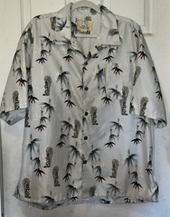 Coconut Pier by Topimage Button Down Shirt Men’s Large Short Sleeve Bamboo USA