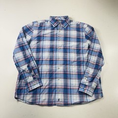 Johnnie O Hanging Out Button Down Shirt Blue Pink Plaid Men’s Size XL