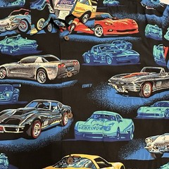 Vintage Reyn Spooner Sports Art Of Eddy Y Corvette Classic Cars Rayon Mens XL