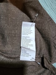 Van Huesen Men’s Long Sleeve Polo XL Olive/ Brown Cotton Polyster Blend