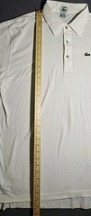 Vintage Izod Lacoste Polo Shirt Mens Large White Croc Golf US Fabric Sz XXL