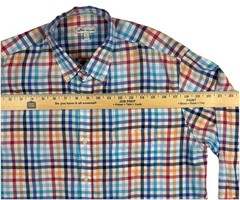 Peter Millar Long Sleeve Button Down Plaid Chambly Sport Shirt Seaport Blue L
